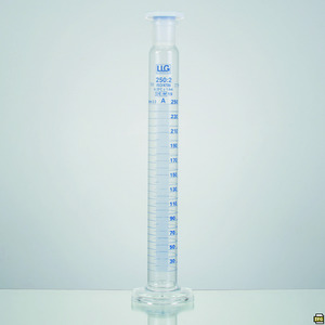 Éprouvette bouchée LLG, verre borosilicate 3.3, forme haute, classe A