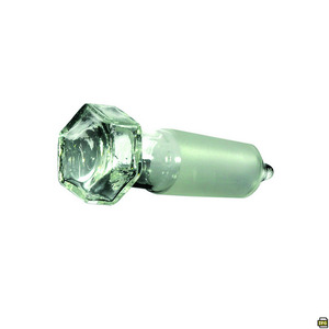 Bouchons creux hexagonaux LLG, verre borosilicate 3.3, pointus