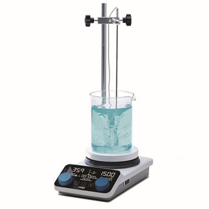 Agitatore magnetico riscaldante AREX 5 Advance System, con sonda di temperatura, asta e morsetto