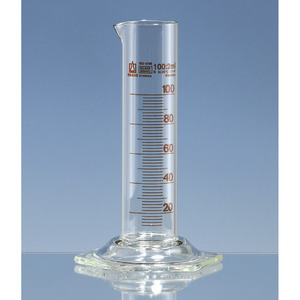 Cilindri graduati, vetro Borosilicato 3.3, forma bassa, classe B, graduazioni ambrate