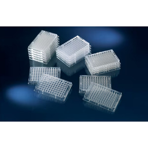 Piastra a 96 pozzetti, superficie non trattata, sterile, con coperchio