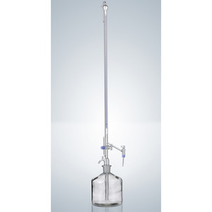 Buretta secondo Pellet, 50 ml, grad. 0,1 ml, classe AS, in vetro DURAN, vetro trasparente, con rubinetto, senza bottiglia