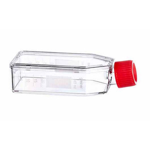Flask per colture cellulari, in PS, sterile, tappo a vite rosso, superficie CELLSTAR® TC
