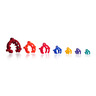 Assortimento KECK per clip per giunti conici, POM 2 x KC 14, 2 x KC 19, 1 x KC 29, 1 x KC 10