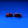 Tappo conico 42x32x42mm con 1 foro, gomma rossa