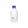 Bottiglie da laboratorio protect+, in vetro, 1 L, GLS 80, trasparenti, rivestimento in plastica, con tappo