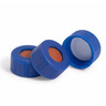 Tappo a vite blu, assemblato, setto PTFE/silicone rosso, 12 mm, filettatura 9-425