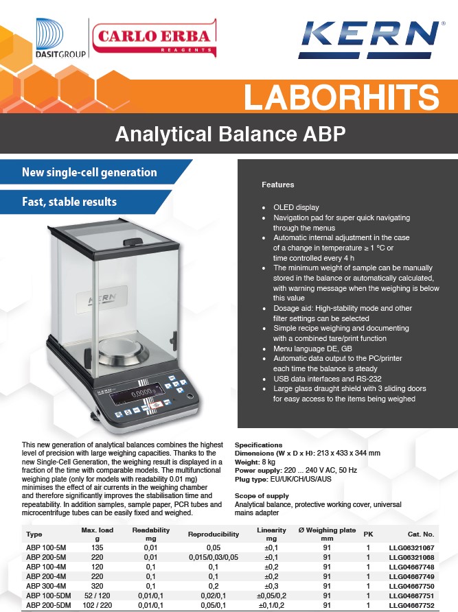 KERN Analytical Balance ABP