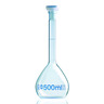 Volumetric flasks, borosilicate glass 3.3, class A, blue graduations