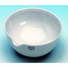 Evaporating basins, porcelain, with spout, round bottom, medium form Evaporating basins, porcelain, with spout, round bottom, medium form