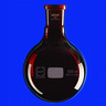 Round bottom flasks with conical ground joint, amber, DURAN