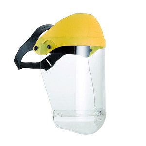 Pantalla de protección facial LLG con protección para el mentón
