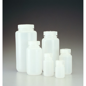 Frascos de cuello ancho Nalgene, HDPE, con cierre de rosca, PP