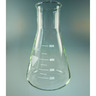 Fiole erlenmeyer à col large en verre borosilicaté 3.3