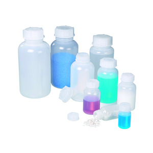 Frasco de cuello ancho, LDPE, transparente