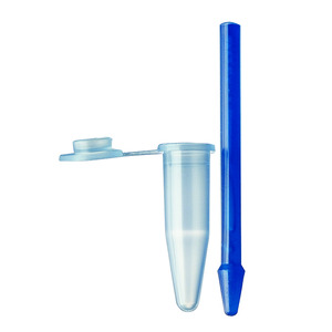 Micropistilos desechables, PP, con tubos de ensayo