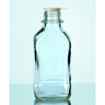 Narrow-mouth square bottles, soda-lime glass