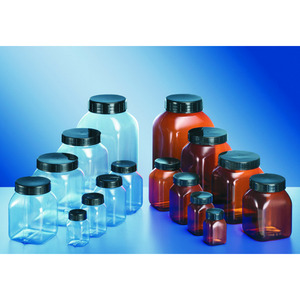 Frascos cuadrados de boca ancha, serie 310, PVC