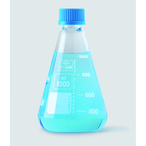 Matraces Erlenmeyer, vidrio de borosilicato 3.3, con cuello de rosca