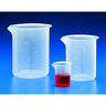 Graduated beakers, PP, low form