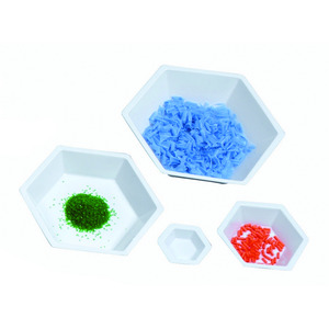 Platillos de balanza hexagonales LLG, PS, antiestáticos