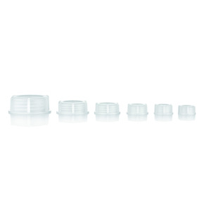 Tapones de repuesto para frascos de cuello mediano series 307, PP