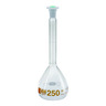 Volumetric flasks, DURAN, class A, amber stain graduation, with PE stoppers