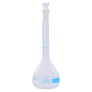 Matraces aforados Volac FORTUNA®, vidrio de borosilicato 3.3, clase A, con tapones de vidrio
