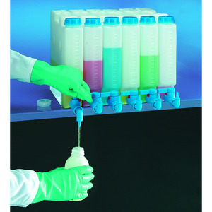 Bidón de ahorro de espacio Flachmann LaboPlast<sup>®</sup>, PP
