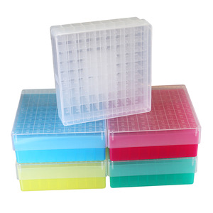 Cajas criogénicas, 81 pocillos, PP, esterilizables en autoclave