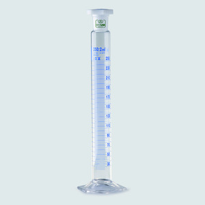 Probetas de mezcla, vidrio de borosilicato 3.3, forma alta, clase A, graduación azul