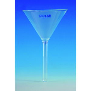 Embudo de vidrio, de vidrio de borosilicato