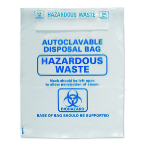 Bolsas esterilizables en autoclave LLG, PP, con impresión de peligro biológico