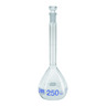 Volumetric flasks, DURAN, class A, blue graduation, with hollow glass stopper