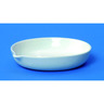 Capsule in porcellana per evaporazione, con becco, fondo piatto, forma bassa