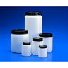 Cylindrical jars with ribbed cap, HDPE