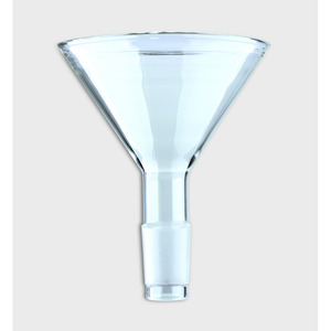Embudos para polvo con macho NS, vidrio de borosilicato 3.3