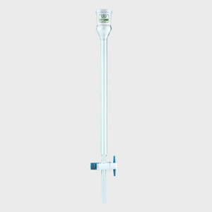 Columnas para cromatografía,con llave de paso de PTFE, vidrio de borosilicato 3.3