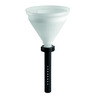 Safety Funnels with Ball Valve, White, HDPE