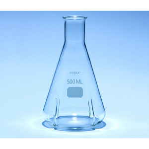 Matraz con deflectores, vidrio de borosilicato Pyrex<sup>®</sup>