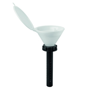 Embudo de seguridad con tapa abatible, blanco, HDPE