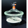 Dessiccateur LLG, verre sodocalcique, avec couvercle, robinet en verre et plaque en porcelaine