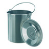 Transport containers with lid and handle, 18/10 steel