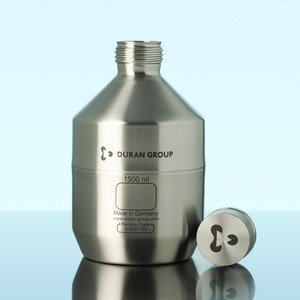 Botella de acero inoxidable, con tapa, GL 45, sin certificado UN