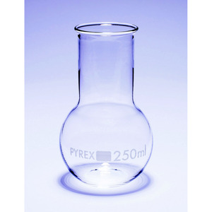 Matraz redondo, fondo plano, cuello ancho, Pyrex<sup>®</sup>