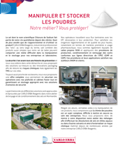 Manipuler et stocker les poudres