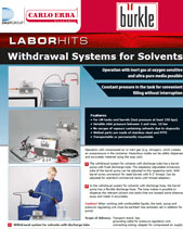 Withdrawal systems for solvents BURKLE