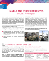 Handle and store corrosives