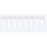 Provette PCR da 0,2 ml, in strip da 8 provette, con strip PCR a 8 tappi (a cupola)